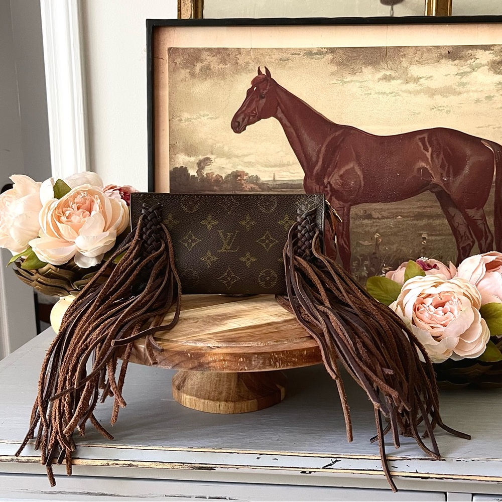 Authentic Vintage Louis Vuitton wristlet by Vintage Boho Bags.